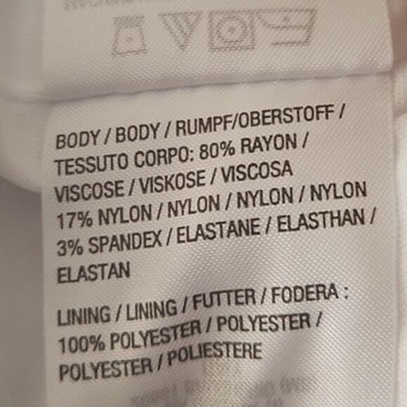 NWOT Nicole by Nicole Miller White V-Neck Pleated Blouse Women’s Size Large - Picture 4 of 7